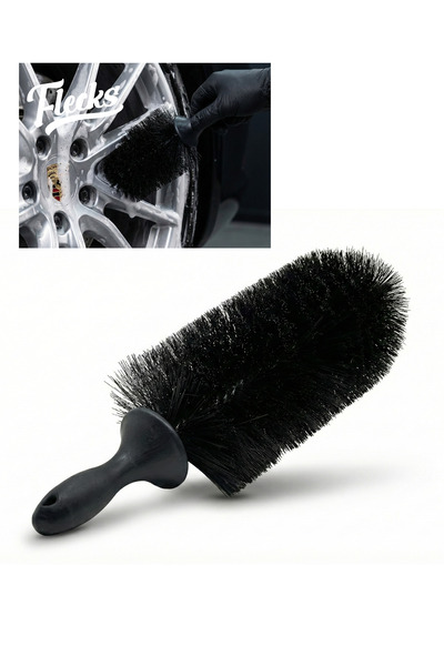 Flecks Profesyonel Jant Temizleme Fırçası – Çizik Yapmayan Yoğun Yapılı Siyah