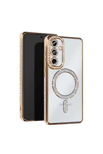 NewFace حافظة سامسونج جالاكسي S25 Joke Glitter Magneticsafe - ذهبي