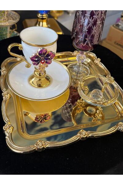 LOKMAN ZÜCCACİYE SHOWROOM 1 ADET ÇELİK KARE TEK KİŞİLİK GOLD TEPSİ GOLD DÖKÜM...