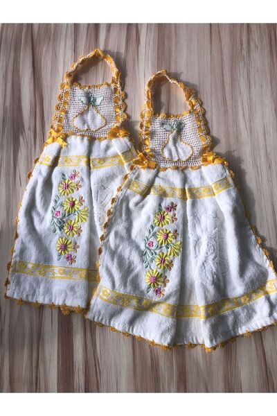 MOR TIRTIL çeyizlik gelin işi mutfak havlusu ikili paket