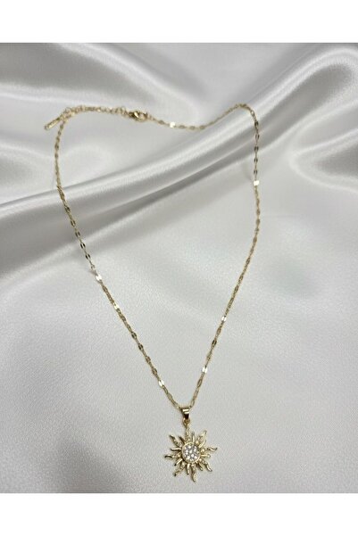 Çelik Gold Güneş Kolye