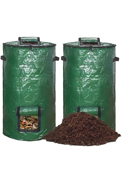 OEM Compostor vertical de grădină 120L, set de 2 bucăți