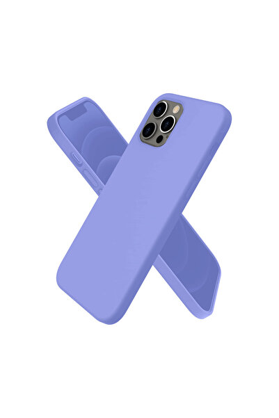 NewFace حافظة سيليكون أولى لهاتف آيفون 12 برو ماكس - بنفسجي