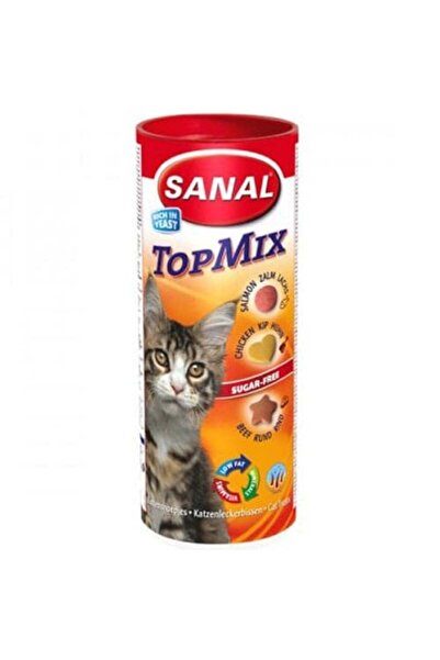 Sanal Top Mix Chicken, Salmon and Beef Cat Treats 240g
