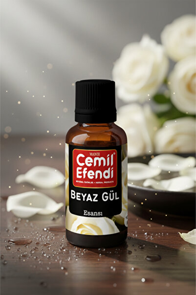 Cemilefendi Beyaz Gül Esansı 10 ml Tütsü ve Buhurdanlık Difüzör Uçucu Oda Kok...