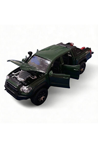 Vision XXI Masina metalica TOYOTA TACOMA TRD PRO, Die-Cast, Pull-back, Scara 1:32, lumini si sunete,17 cm,verde