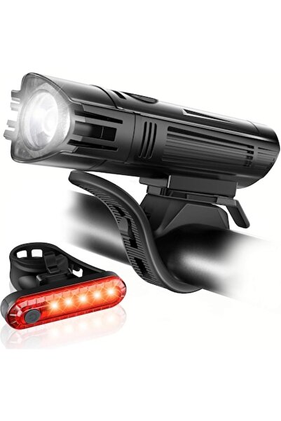 NEXTWAVE BeGenius front/rear bicycle light set, USB, 4 modes, IP65, black