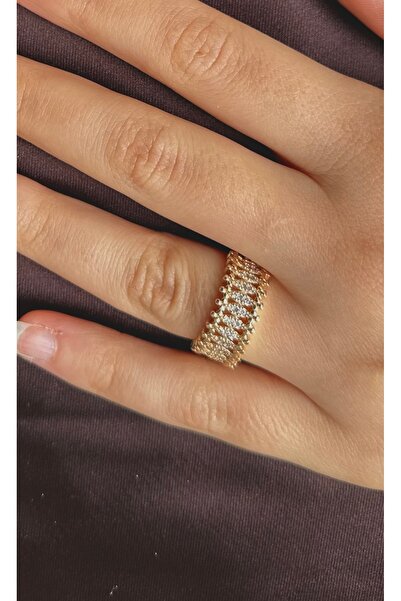 BFF CLUB خاتم ديانا المرصع بالكامل بالأحجار الكريمة