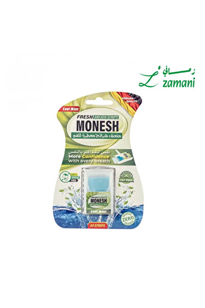 Monesh Fresh More Mint Mouthwash Strips (24 Pieces) - Sugar-Free, Instant & Natural Oral Freshener