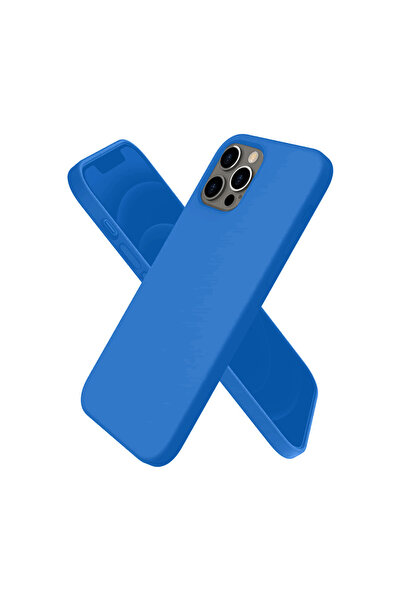 NewFace جراب آيفون 12 برو أول سيليكون - أزرق