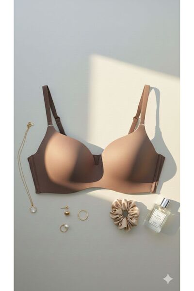 Fiable Kadın Lotus Kahverengi Dikişsiz Lazer Kesim Sütyen