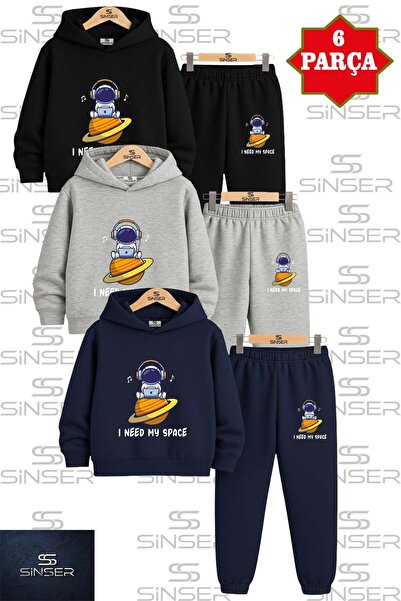 SS SİNSER Set de trening cu hanorac pentru copii, unisex, "ASTRONAUT SPACE PL...