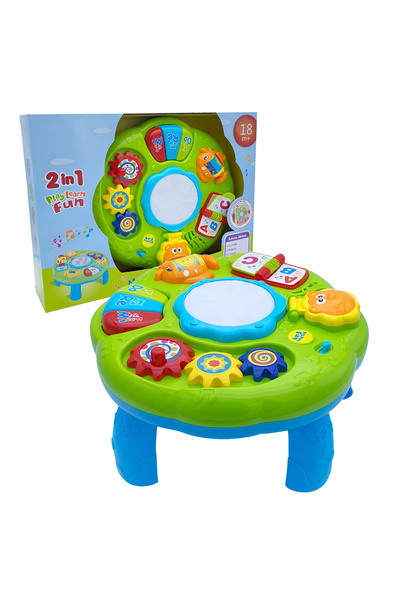 OEM 2-in-1 Interactive Musical Table for Kids 18+ Months – Sounds, Lights
