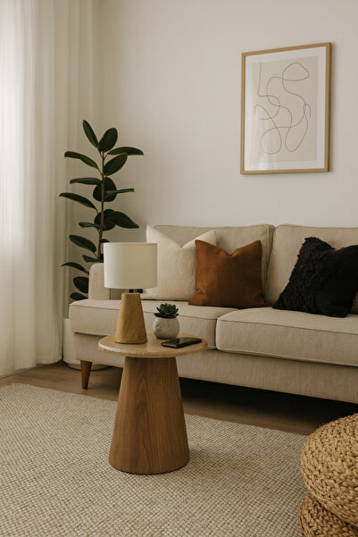 SADANHOME Side table, modern coffee table for living room and bedroom, 55x45 cm