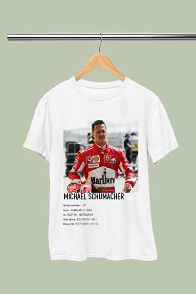 MAGORS MICHAEL SCHUMACHER ПЕЧАТЕНА ПАМУЧНА ТЕНИСКА С КЪСИ РЪКАВИ И РЕГУЛЯРНА ...