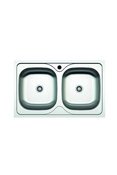 KlaussTech Νεροχύτης Κουζίνας, Ανοξείδωτος, Αντι-άλατα, 2 Μπολ, Ορθογώνιο Σχή...