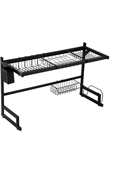 Osiaga Raft multifuncțional din inox pentru bucătărie și baie, organizator compact negru