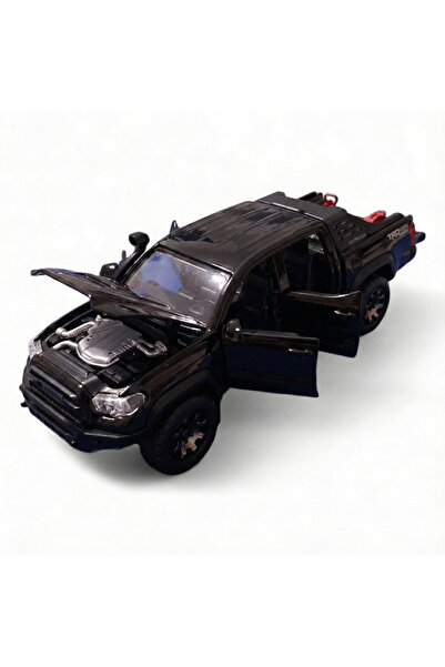 Vision XXI Masina metalica TOYOTA TACOMA TRD PRO, Die-Cast, Pull-back, Scara 1:32,lumini si sunete,17 cm, negru