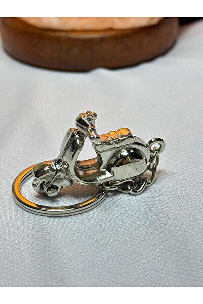 anahtarlık evreni سلسلة مفاتيح معدنية للسكوتر باللون الرمادي