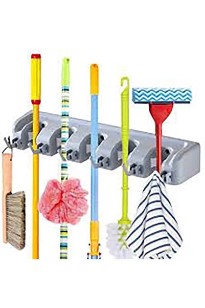 BLOOMING TIME حامل الممسحة والمكنسة - منظم أدوات متعدد الأغراض يُثبت على الحا...