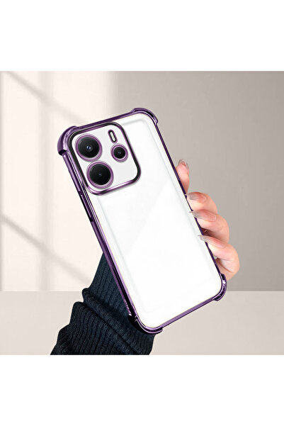 Hontinga غطاء هاتف شفاف من السيليكون مضاد للسقوط متوافق مع شاومي ريدمي نوت 14...