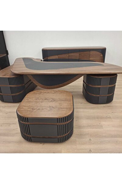 ENG OFİS MOBİLYALARI MAJÖR TAMAMI AHSAP LUX MAKAM TAKIMI STOKTAN TESLIM