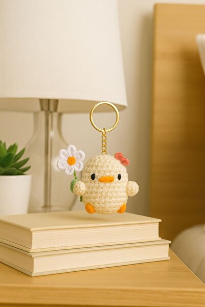 LUXIC CORE El Yapımı Amigurumi Civciv Anahtarlık – Örgü Figür, Sevimli Hediye...