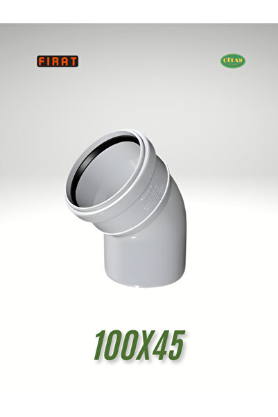 ÇİTAŞ FIRAT 100X45 AÇIK DİRSEK 3.2 MM KALINLIK PVC 45 DERECE