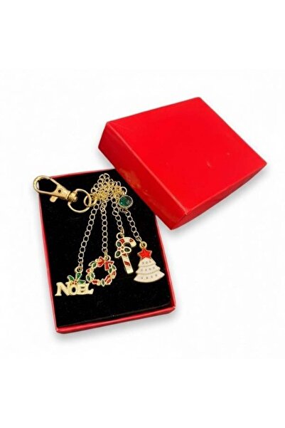 Zekids ميدالية مفاتيح محظوظة بتصميم مميز لعيد الميلاد مع 5 تعويذات سحرية