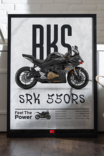Duvarda Αφίσα RKS SRK 550RS με μαύρο ξύλινο πλαίσιο, διακοσμητικός πίνακας το...