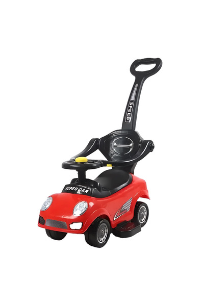 My modern game A children's ride-on car with safety bars, push handle, and li...