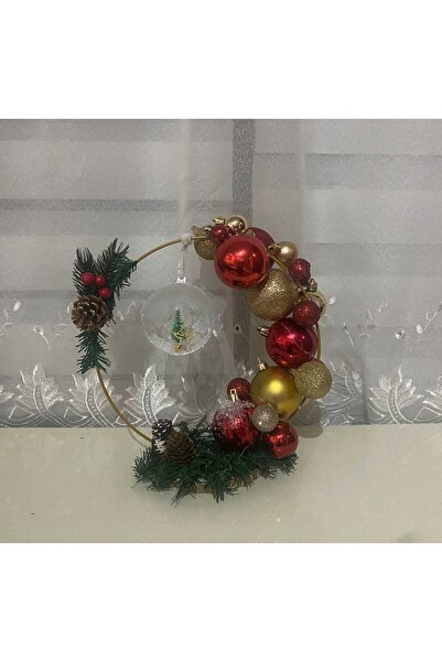 OEM Decorațiune de Crăciun Handmade Tip Coroniță Luminoasă cu Glob și Brad Mi...