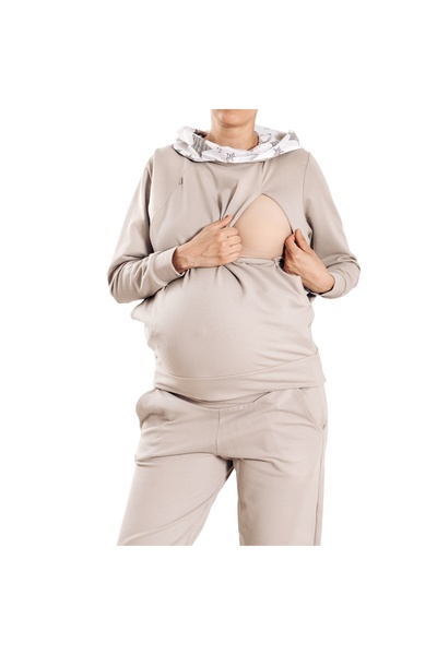 Kidizi Maternity and nursing sweatshirt Maura Sand M