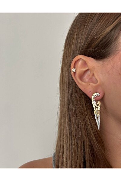 Serenity Atelier Boutique SAB أقراط بسحاب مزينة بحجر الزركون للموسم الجديد