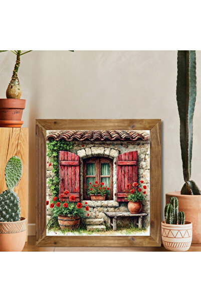 Tuba Decor Tablou pătrat cu rama din lemn