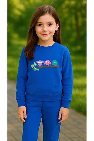 playwear Φούτερ ομάδας DALDA KUŞ με στάμπα για κορίτσια και αγόρια, με λαιμόκ...