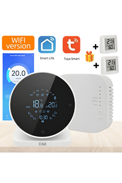 D&K WONDER Termostat inteligent de cameră, WiFi, RF 433, Tuya compatibil cu orice sistem de încălzire centrală, programabil