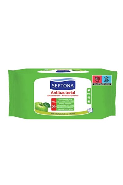 Septona Șervețele umede, set 60 buc., Green Apple