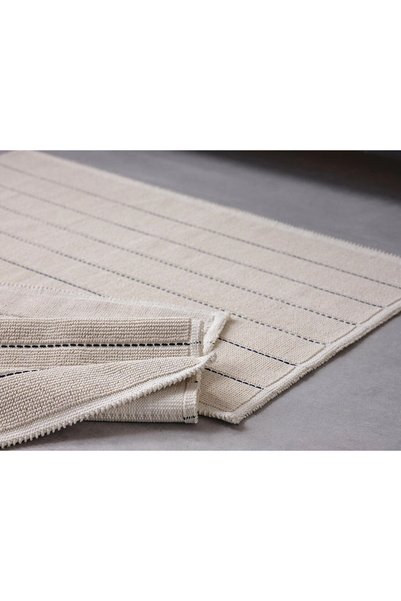 Doqu Home 2-Piece Bath Mat Cotton Arte Cream-Anthracite 60x100 cm/50x60 cm