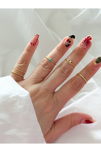 CHARMLUCKY Steel Eye Ring Set