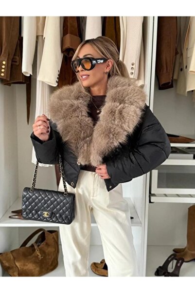 MODALİST Geaca cu blana naturala maro