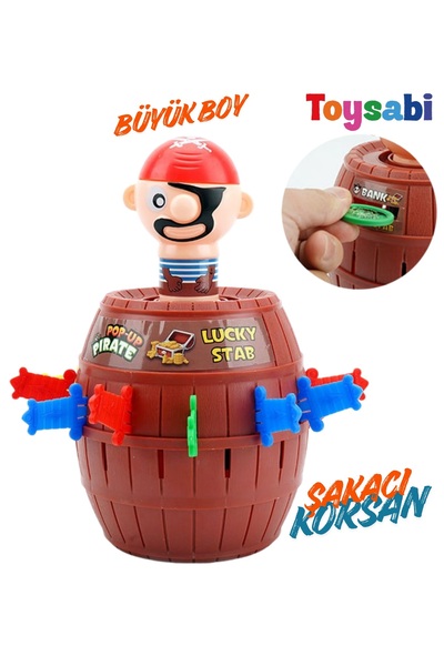 Toocare TOYSABİ ŞAKACI KORSAN OYUNU - ŞAKACI ZIPLAYAN KORSAN OYUNU - KORSAN F...