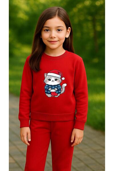playwear Timski dukserica NOAL CAT sa printom za devojčice i dečake, okrugli ...