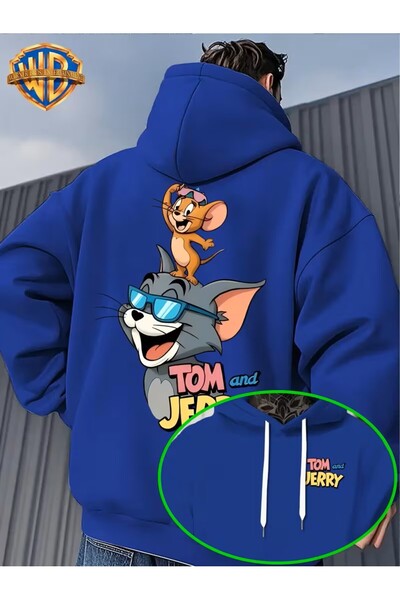 oneagılyazı Wb Men's & Women's Tom & Jerry Hoodie - Hooded Vintage Cartoon Sweatshirt,