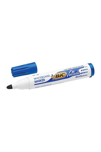 Bic Marker Tabla Magnetica Velleda, Varf Rotund de 2 mm, Culoare Albastra