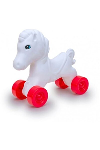 burak toys Jucărie căluț alb de tras