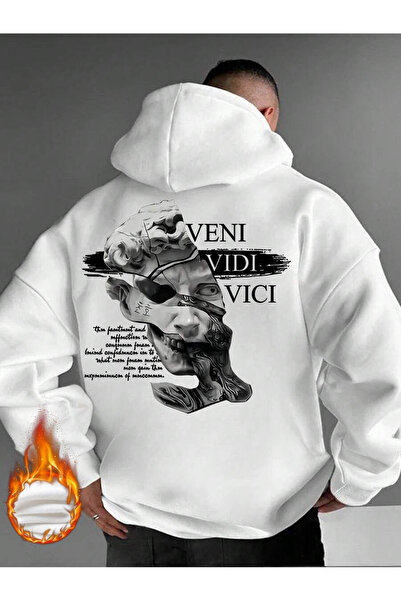 cc collection Unisex Premium Oversize Hoodie 3 İplik | Sanatsal Heykel Baskılı