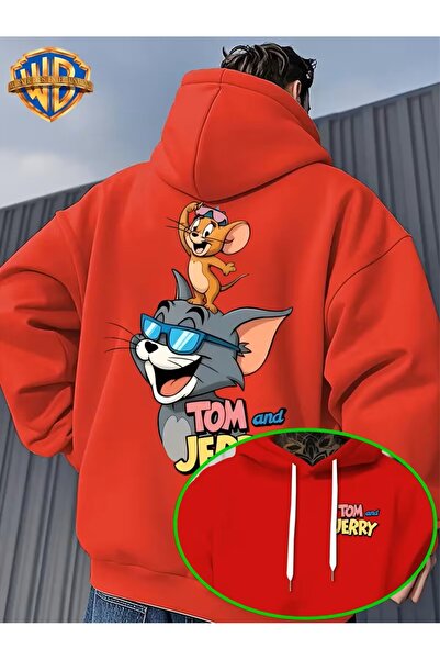 oneagılyazı Wb Men's & Women's Tom & Jerry Hoodie - Hooded Vintage Cartoon Sweatshirt,