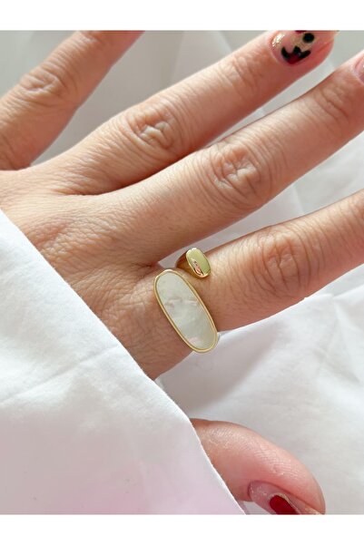 CHARMLUCKY Steel Sedefed Ring (Adjustable)