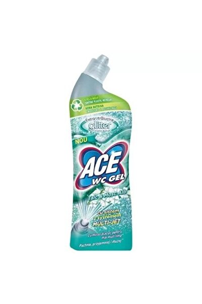 ACE Gel dezinfectant pentru toaletă, talc cu sclipici și mosc alb, 700 ml